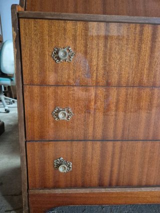 Mueble bar de madera vintage mid century