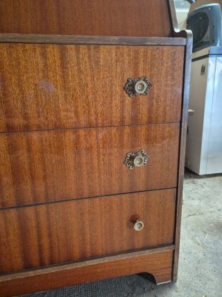 Mueble bar de madera vintage mid century