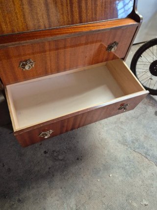 Mueble bar de madera vintage mid century