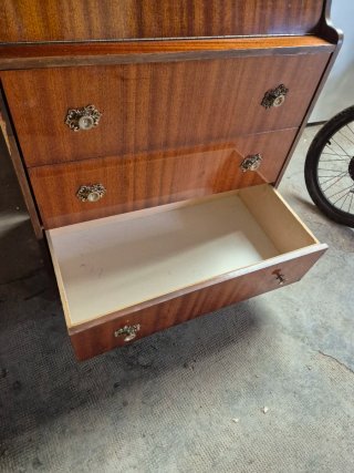 Mueble bar de madera vintage mid century