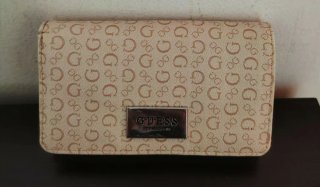 Billetera Guess Monogram Beige/Marrón