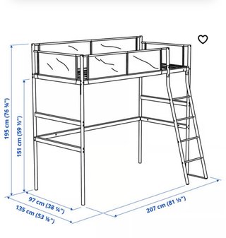 Cama alta IKEA VITVAL