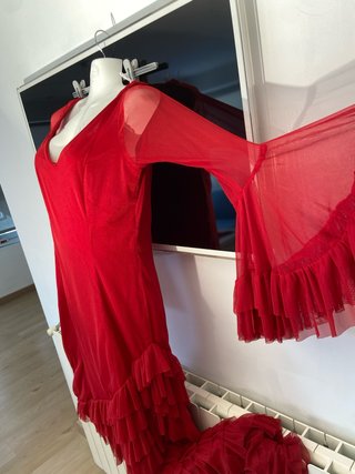 242 Traje Flamenca Sirena Rojo