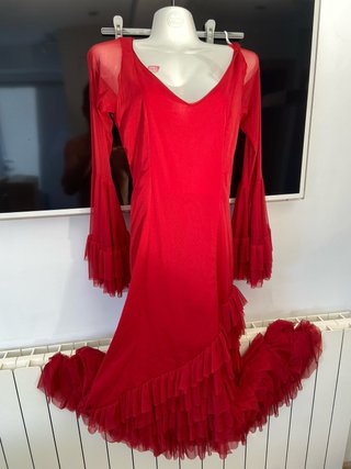 242 Traje Flamenca Sirena Rojo