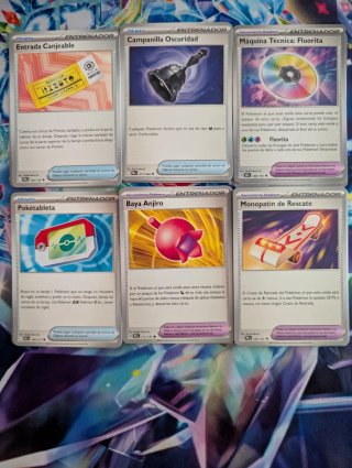Cartas Pokémon Objetos y herramientas.