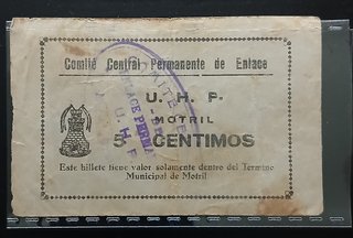 Motril (Billete local Guerra Civil) 5 Céntimos