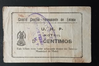 Motril (Billete local Guerra Civil) 5 Céntimos