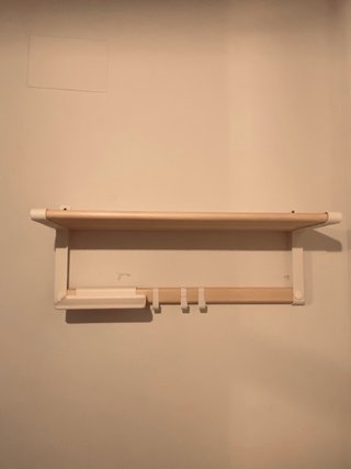 Perchero de pared madera recibidor