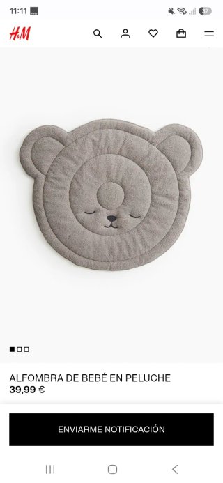 Alfombra infantil H&M Home oso gris