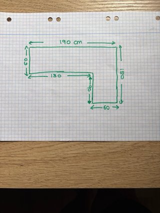 Mesa escritorio L con cajonera