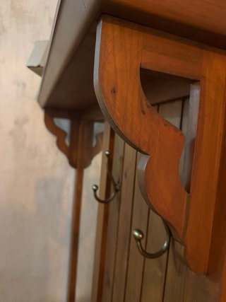 Recibidor madera espejo perchero armario