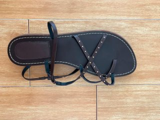 Sandalias planas negras