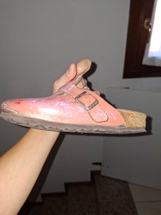 Birkenstock Boston custom Tg 38 Rosa Paint Splatte