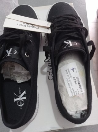 Zapatillas Calvin Klein Unisex Negras Blancas Nuev