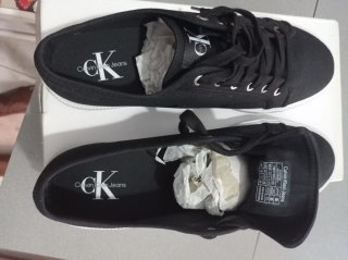 Zapatillas Calvin Klein Unisex Negras Blancas Nuev