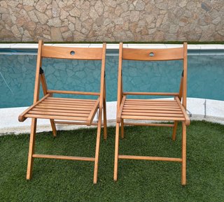 2 Sillas Plegables Madera Ikea Terje