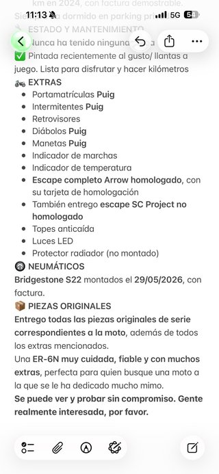 Kawasaki ER6n 2015 ---Muy cuidada + muchos extras.
