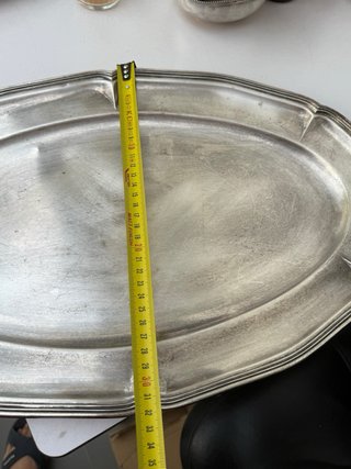 Bandeja ovalada de plata