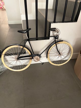 Bicicleta Decorativa Metal Negra y Beige