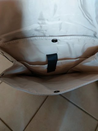 Zaino Mondadori tela beige e nero