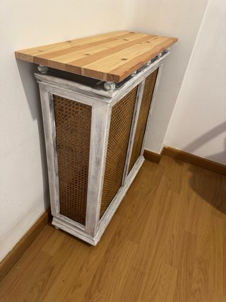 Mueble Vintage Rattan y Madera.