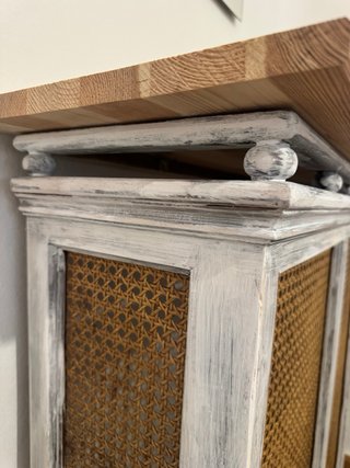 Mueble Vintage Rattan y Madera.