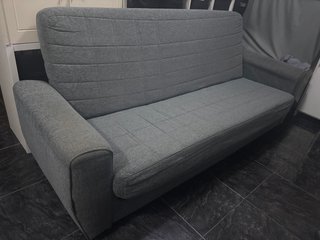 Sofá Cama Gris Tela