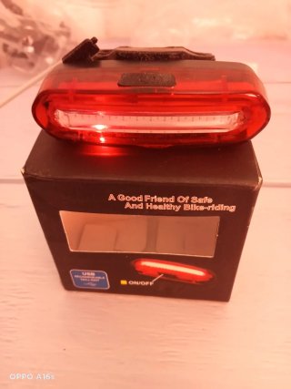 Luz trasera LED USB recargable bicicleta