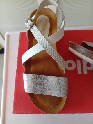 MÜLLER Sandalias Blancas Mujer