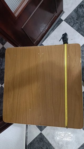 Mesa auxiliar madera y cristal (mesa camilla)