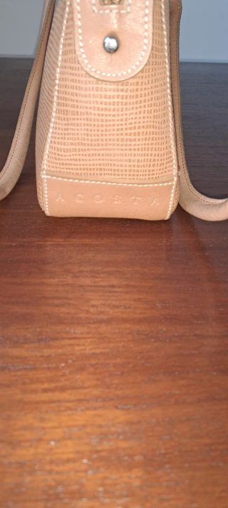 Bolso Acosta Beige Piel Texturizada