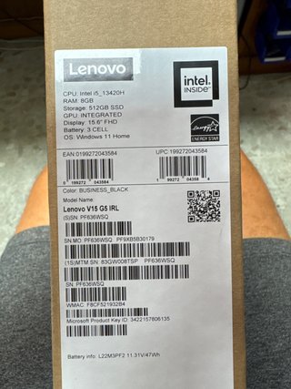 Lenovo V15 G5 IRL i5-13420H  8GB/512GB