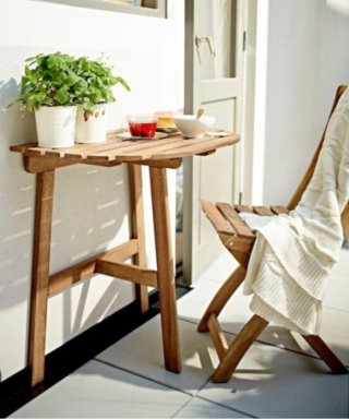 Mesa plegable ASKHOLMEN exterior madera