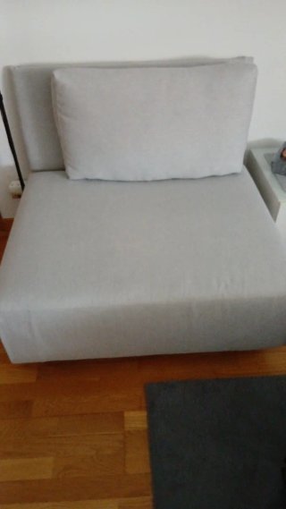 Puff sofá gris