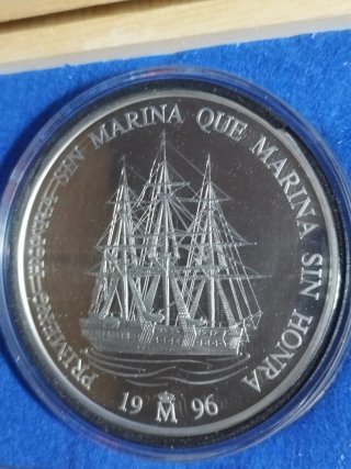 Moneda Plata 5 Onzas España 1996