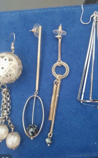 Set 3 paia orecchini oro e argento