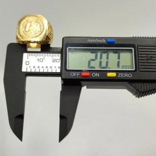 00750 ANILLO MONEDA MEXICANA DE ORO DE 18K