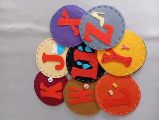 Abecedario fieltro infantil hecho a mano