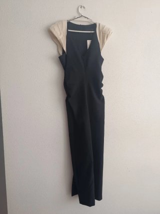 Vestido Zara Midi Combinado con Hombreras