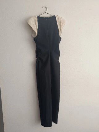 Vestido Zara Midi Combinado con Hombreras