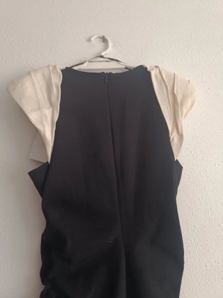Vestido Zara Midi Combinado con Hombreras