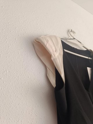 Vestido Zara Midi Combinado con Hombreras