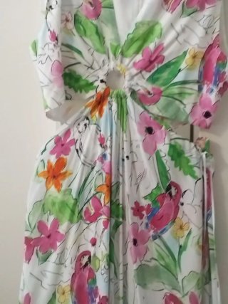 Vestido estampado floral talla única