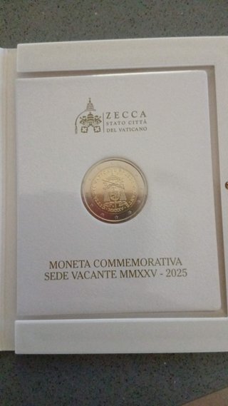 2 € commemorativo Vaticano 2025 Sede Vacante UNC