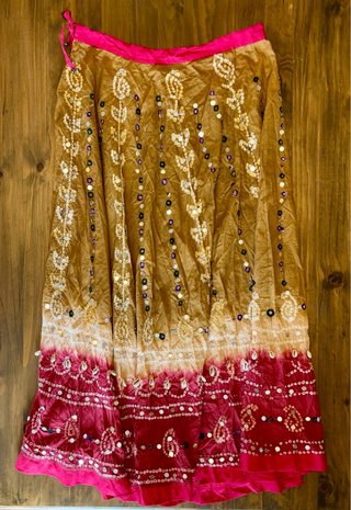 Falda Bohemia Juliet Dunn London 100% Algodón