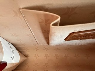 Primadonna tan leather clutch bag with shoulder st