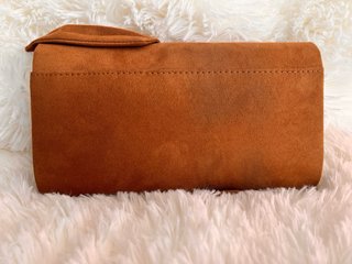 Primadonna tan leather clutch bag with shoulder st