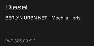 Mochila Diesel Berlyn Urbn Net Gris/Oliva