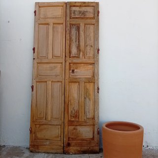 Puerta Antigua Madera Castellana 2 Hojas
