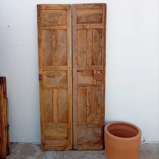 Puerta Antigua Madera Castellana 2 Hojas